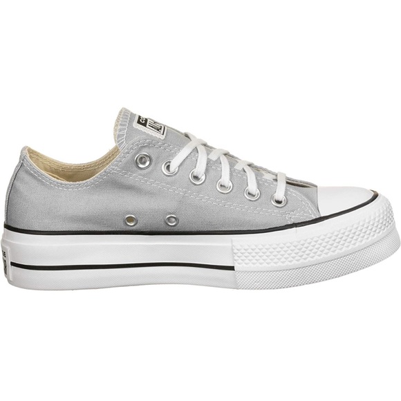 NWOT Light Grey Platform Converse Low Top Chuck Taylor SZ 7M Runs Large - Picture 3 of 13